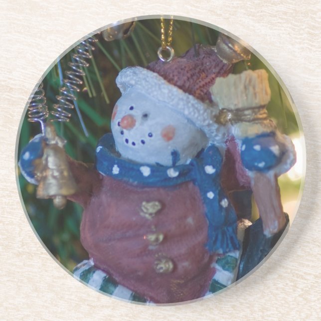 Snögubbe Santa Ornament Underlägg (Framsidan)