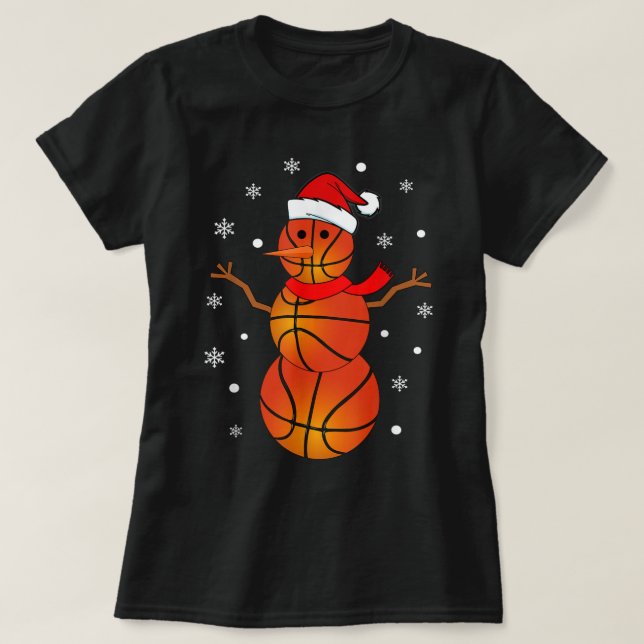 Snögubbe Shirt Kids Basketball T Shirt (Design framsida)