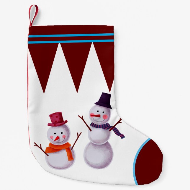 Snögubbe, små julklump liten julstrumpa (Framsidan)
