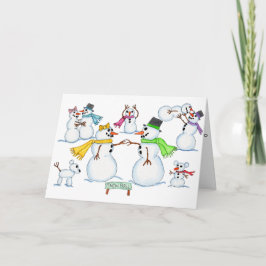 Snögubbe Snö Boll Kort