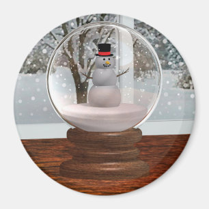 Snögubbe Snö Globe Magnet
