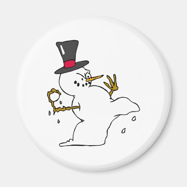 Snögubbe Snowball Fight Magnet (Framsidan)