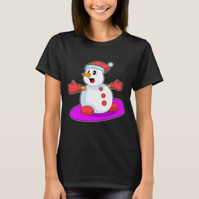 Snögubbe Snowboard Winter sport T Shirt (Framsida)