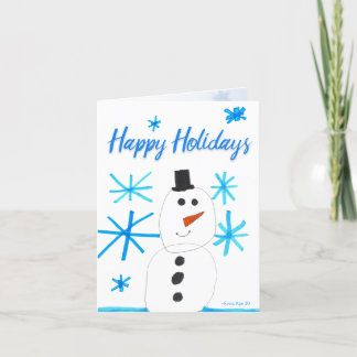Snögubbe Snowflake Scene by Ryan Helgdag Card Anteckningskort