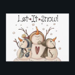 Snögubbe Snowflake Winter Land primitive Vykort<br><div class="desc">Snögubbe Snowflake Winter Land primitive</div>