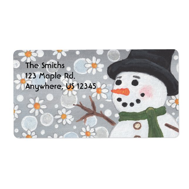 Snögubbe Snowstorm, Smiths123 Maple Rd.Anywh.. Fraktsedel (Framsidan)