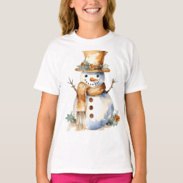 Snögubbe som är uttorkat i Guld T Shirt