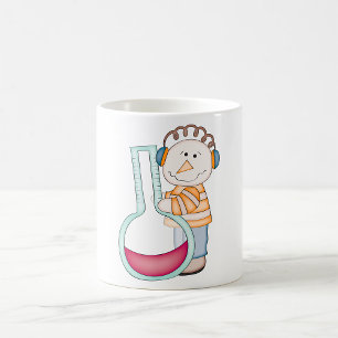Snögubbe som kontrollerar temperaturen kaffemugg