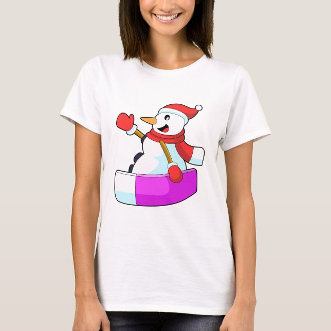 Snögubbe som snödränder med Sonowboard.PNG T Shirt (Framsida)