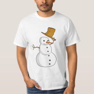 Snögubbe som tippar hattskjortan tee