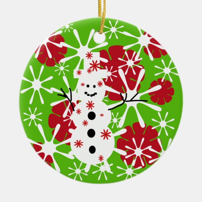 Snögubbe Splotch Keepsaké Ornament (Framsidan)