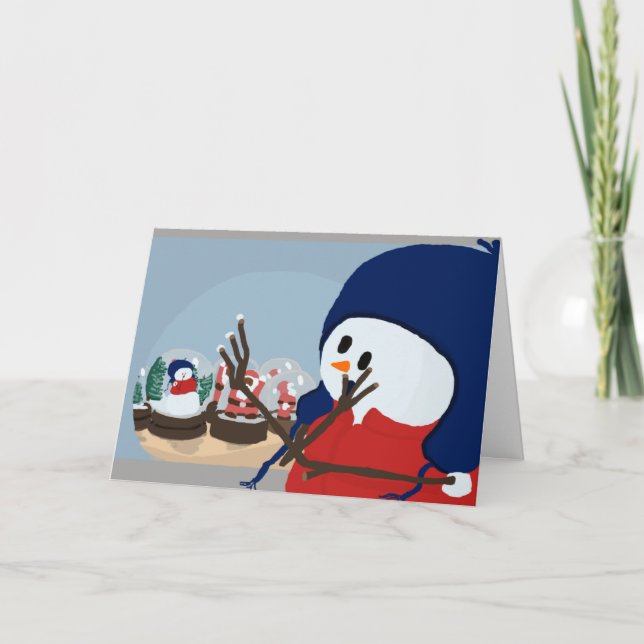 Snögubbe Stansfield Helgkort (Framsida)