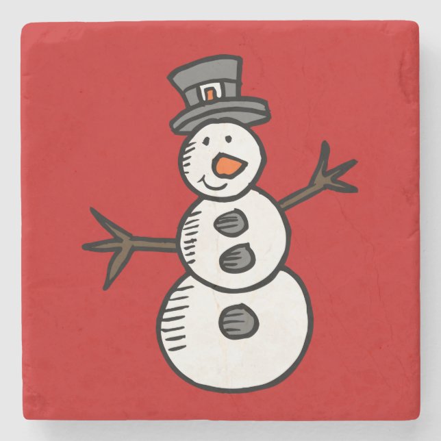 Snögubbe Stenunderlägg (Framsidan)
