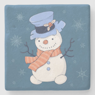 Snögubbe Stenunderlägg