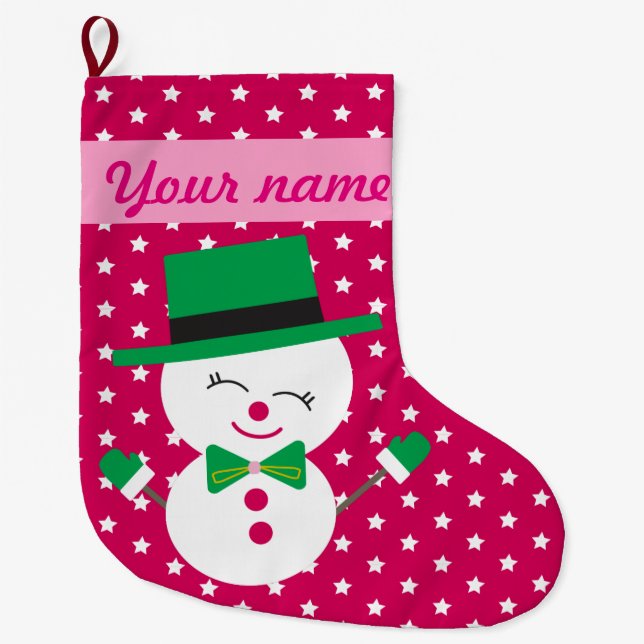 Snögubbe Stor Julstrumpa (Framsidan)