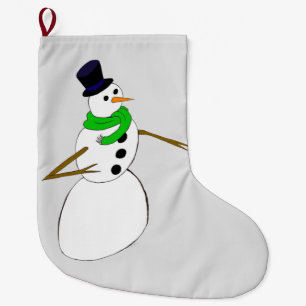 snögubbe stor julstrumpa