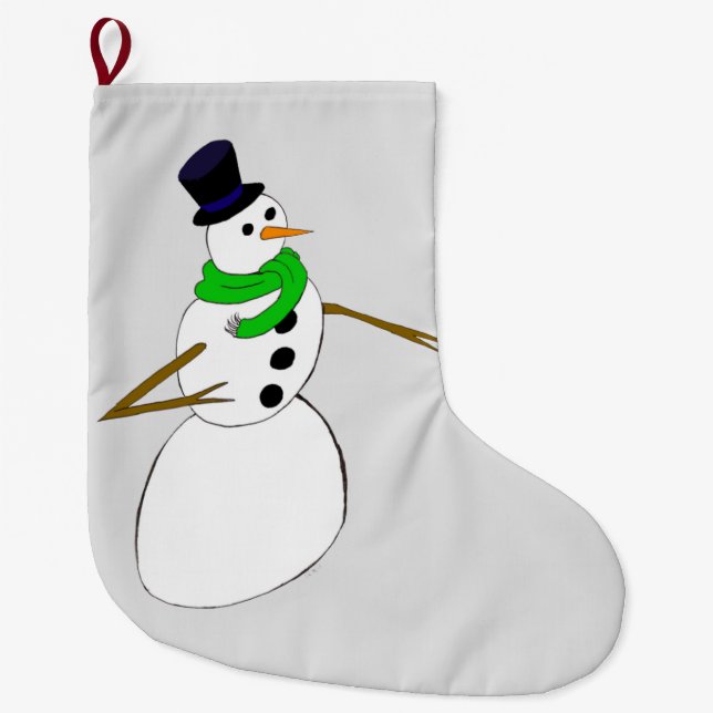 snögubbe stor julstrumpa (Framsidan)