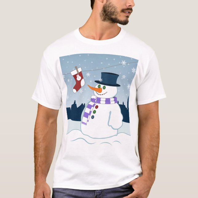 Snögubbe- & strumpajul t shirt (Framsida)
