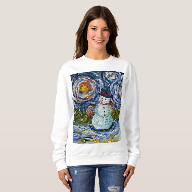 Snögubbe Sweatshirt T Shirt (Hel framsida)