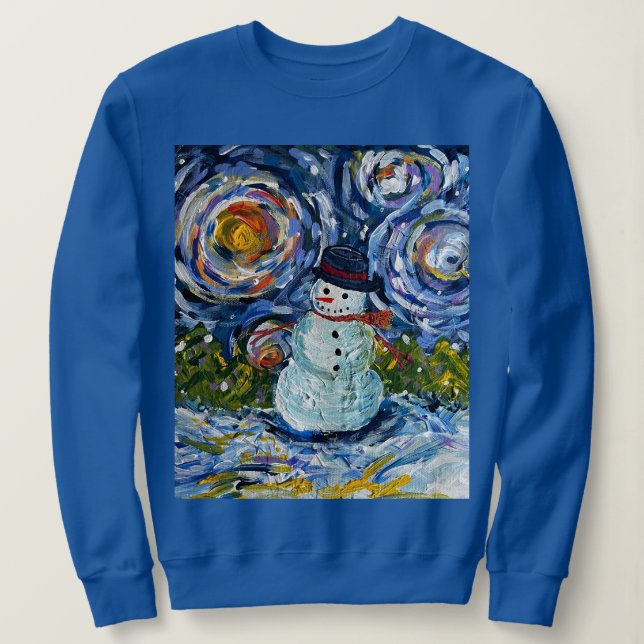 Snögubbe Sweatshirt T Shirt (Design framsida)