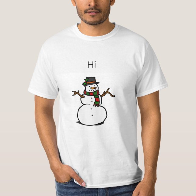 snögubbe t shirt (Framsida)