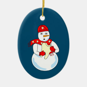 Snögubbe Tand Ceramic Ornament