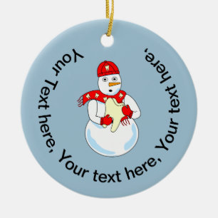 Snögubbe Tand Ceramic Ornament