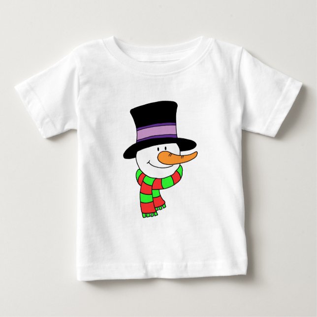 Snögubbe Tecknad T-shirt (Framsida)