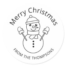 Snögubbe-teckningsillustration med Anpassningsbar