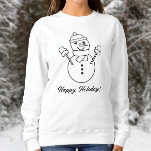 Snögubbe-teckningsillustration med Anpassningsbar T Shirt