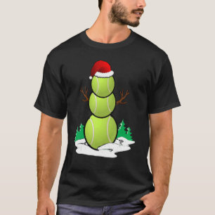 Snögubbe Tennis Boll Santa Hat jul Pajama Xma T Shirt