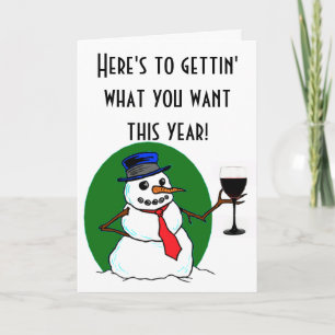 Snögubbe Toast Helgkort