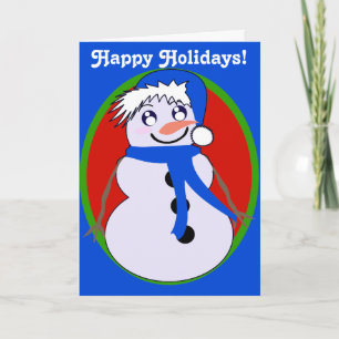 Snögubbe Toon Blue Helgdag! Kort