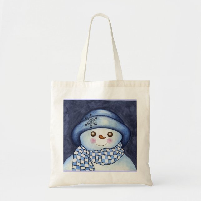 Snögubbe Tote Bag Tygkasse (Framsidan)