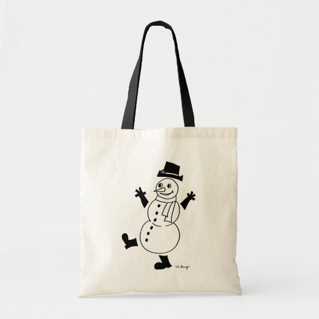 Snögubbe Tote Bag Tygkasse (Framsidan)