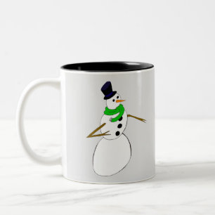 snögubbe Två-Tonad mugg