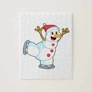 Snögubbe vid isfiske med isskiffer.PNG Pussel