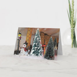 Snögubbe Village jul Helgkort