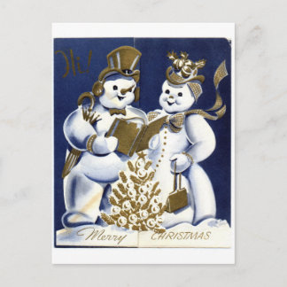 Snögubbe Vykort