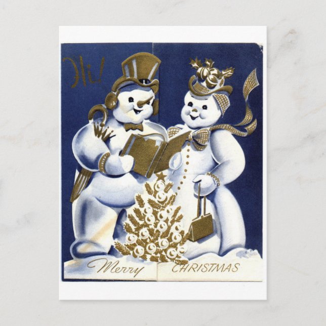 Snögubbe Vykort (Framsida)