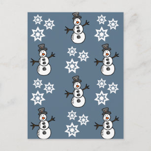 Snögubbe Vykort