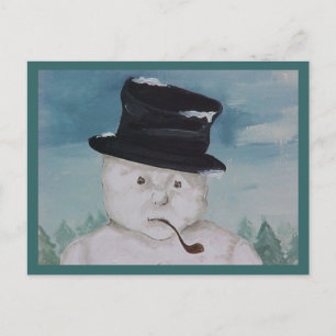 Snögubbe vykort