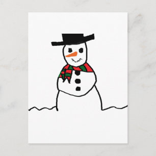 Snögubbe Vykort