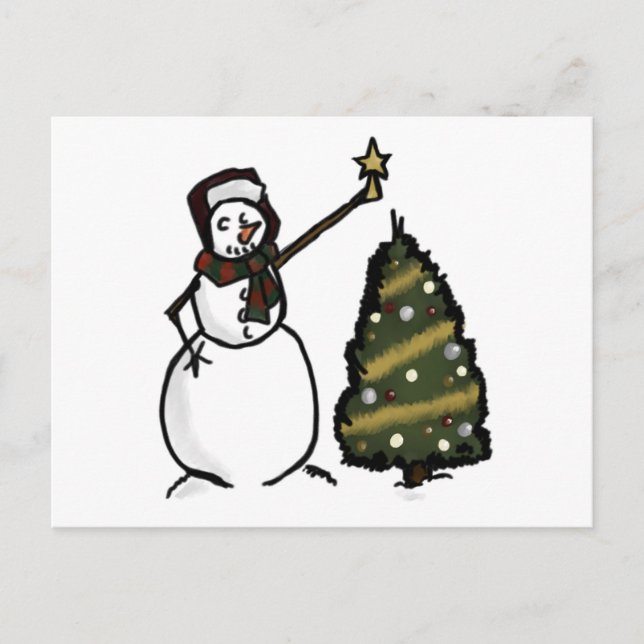Snögubbe Vykort (Framsida)
