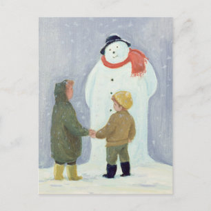 Snögubbe Vykort