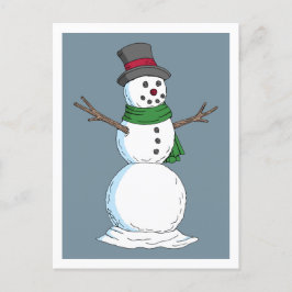 Snögubbe Vykort