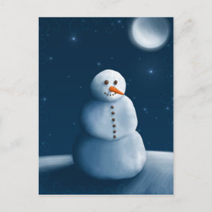 Snögubbe Vykort