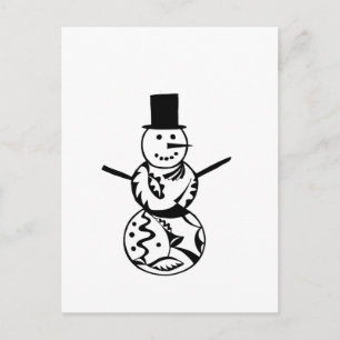 Snögubbe Vykort