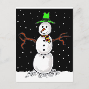 Snögubbe Vykort
