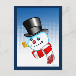 Snögubbe vykort
